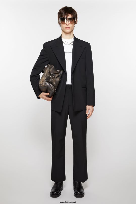Acne Studios vaatteet musta 0VF2B949 tavallinen pukutakki