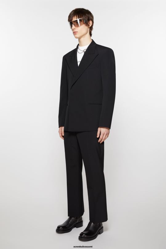 Acne Studios vaatteet musta 0VF2B949 tavallinen pukutakki