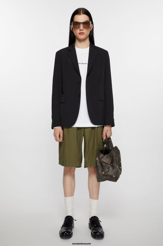 Acne Studios vaatteet musta 0VF2B953 tavallinen pukutakki