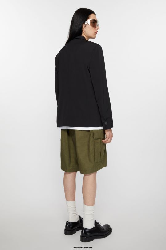 Acne Studios vaatteet musta 0VF2B953 tavallinen pukutakki