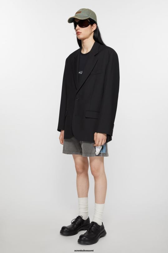 Acne Studios vaatteet musta 0VF2B955 rennon istuvuuden pukutakki