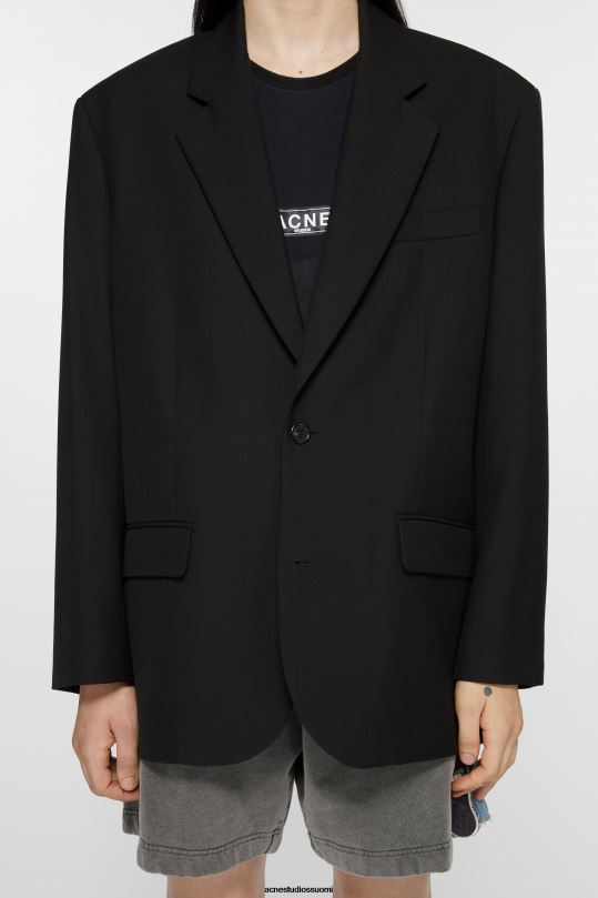Acne Studios vaatteet musta 0VF2B955 rennon istuvuuden pukutakki