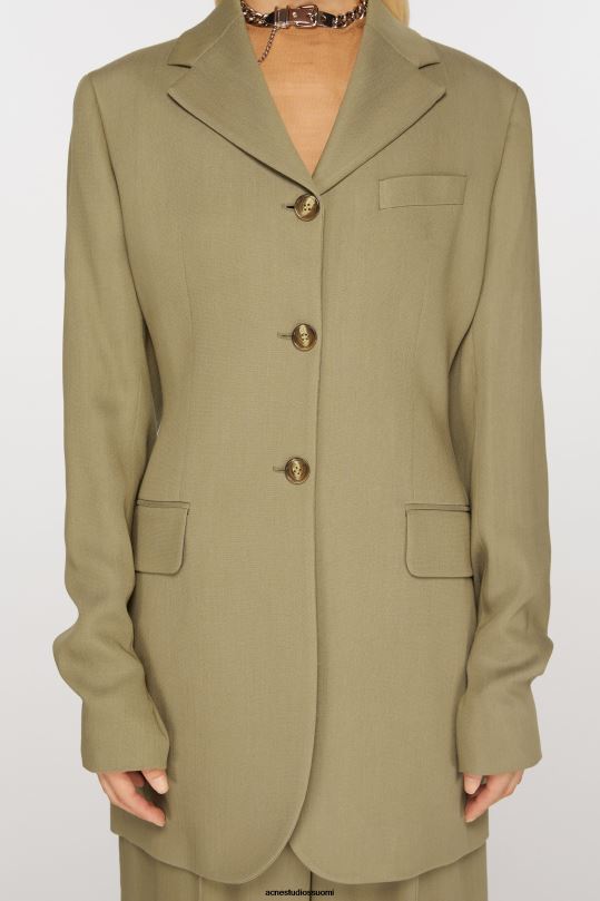 Acne Studios vaatteet muta beige 0VF2B121 yksirivinen takki