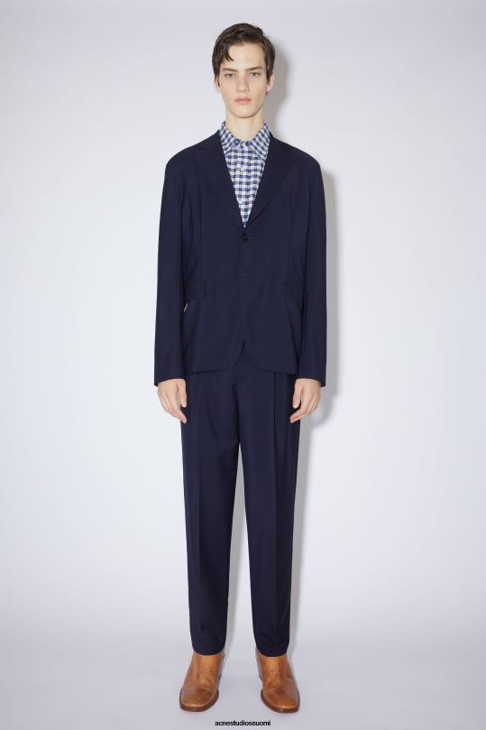 Acne Studios vaatteet tumma laivasto 0VF2B1174 tavallinen pukutakki