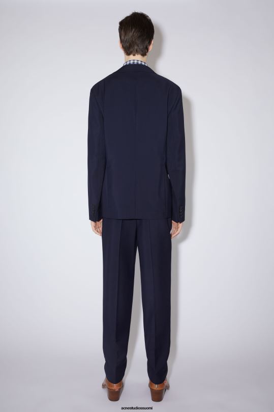 Acne Studios vaatteet tumma laivasto 0VF2B1174 tavallinen pukutakki