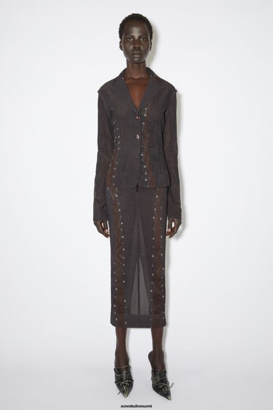 Acne Studios vaatteet tumman ruskea 0VF2B133 istuva istuvuus takki kiitotien show
