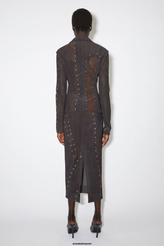Acne Studios vaatteet tumman ruskea 0VF2B133 istuva istuvuus takki kiitotien show