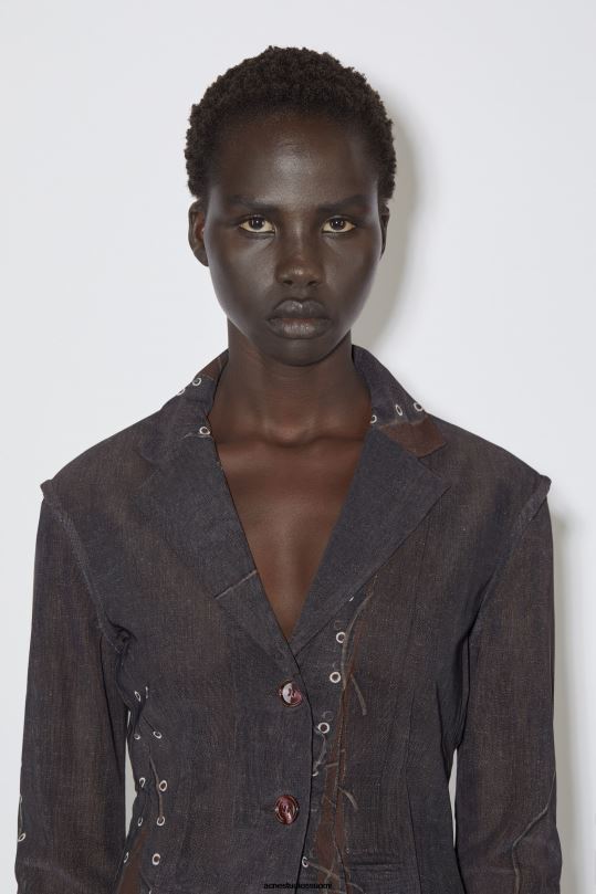 Acne Studios vaatteet tumman ruskea 0VF2B133 istuva istuvuus takki kiitotien show