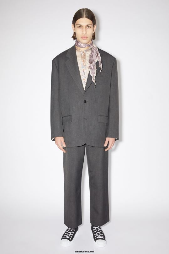 Acne Studios vaatteet tummanharmaa melansi 0VF2B956 rennon istuvuuden pukutakki