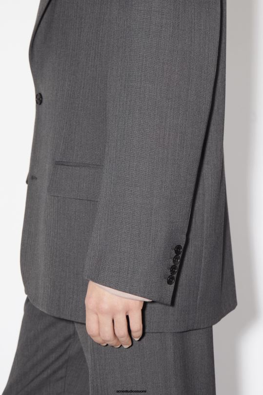 Acne Studios vaatteet tummanharmaa melansi 0VF2B956 rennon istuvuuden pukutakki