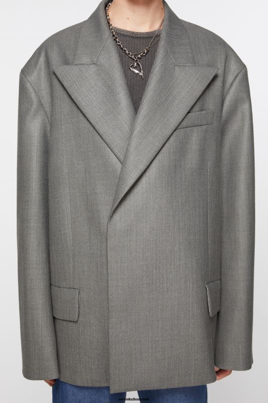 Acne Studios vaatteet vintage harmaa melange 0VF2B952 rennon istuvuuden pukutakki