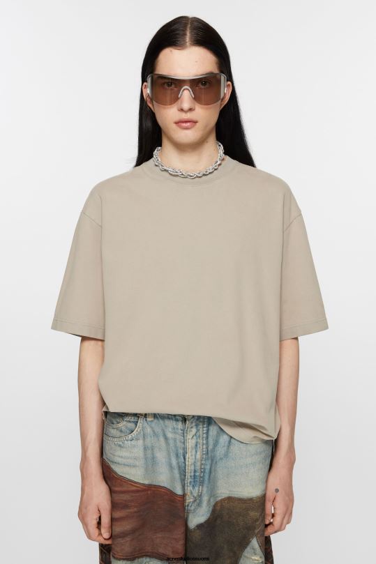 Acne Studios vaatteet betonin harmaa 0VF2B1109 pyöreäkauluksinen t-paita - rento istuvuus