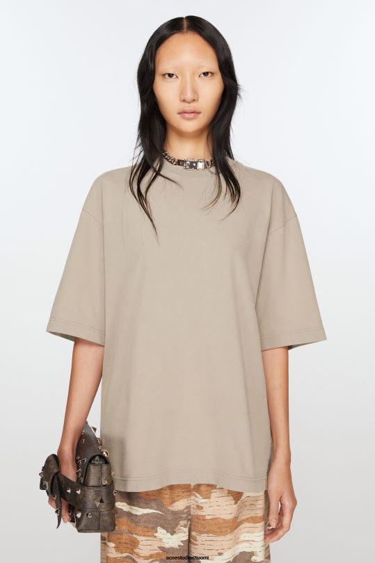 Acne Studios vaatteet betonin harmaa 0VF2B370 pyöreäkauluksinen t-paita - rento istuvuus