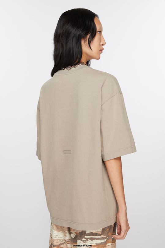 Acne Studios vaatteet betonin harmaa 0VF2B370 pyöreäkauluksinen t-paita - rento istuvuus