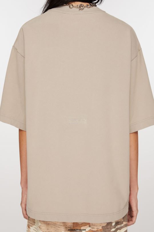 Acne Studios vaatteet betonin harmaa 0VF2B370 pyöreäkauluksinen t-paita - rento istuvuus