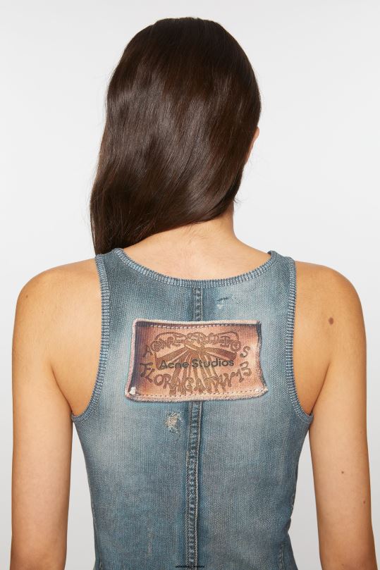 Acne Studios vaatteet denim sininen 0VF2B363 tulostussäiliön yläosa