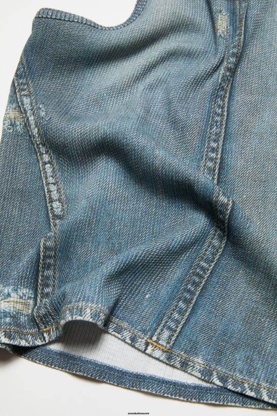 Acne Studios vaatteet denim sininen 0VF2B363 tulostussäiliön yläosa