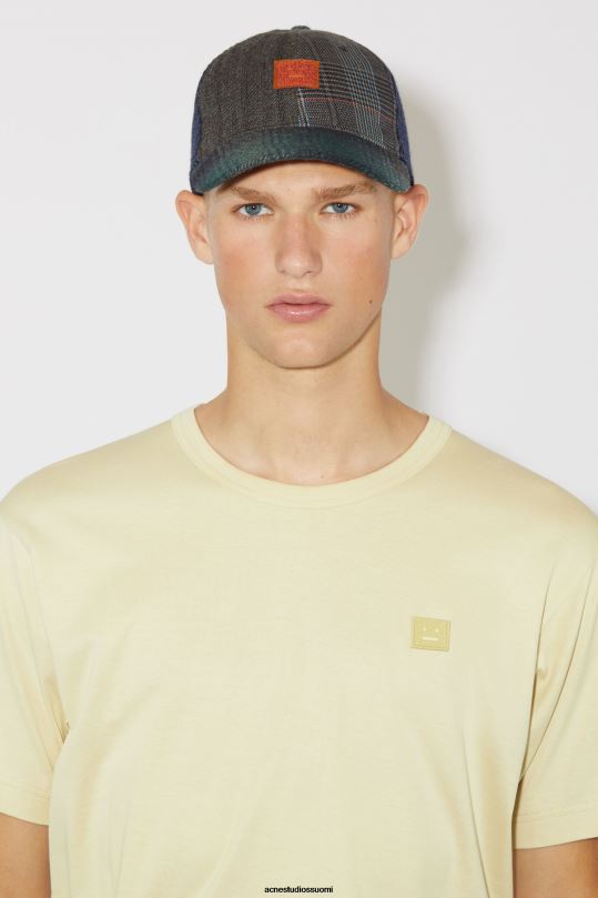 Acne Studios vaatteet hiekka/vihreä 0VF2B1133 pyöreä kaula-aukkoinen t-paita - normaali istuvuus unisex