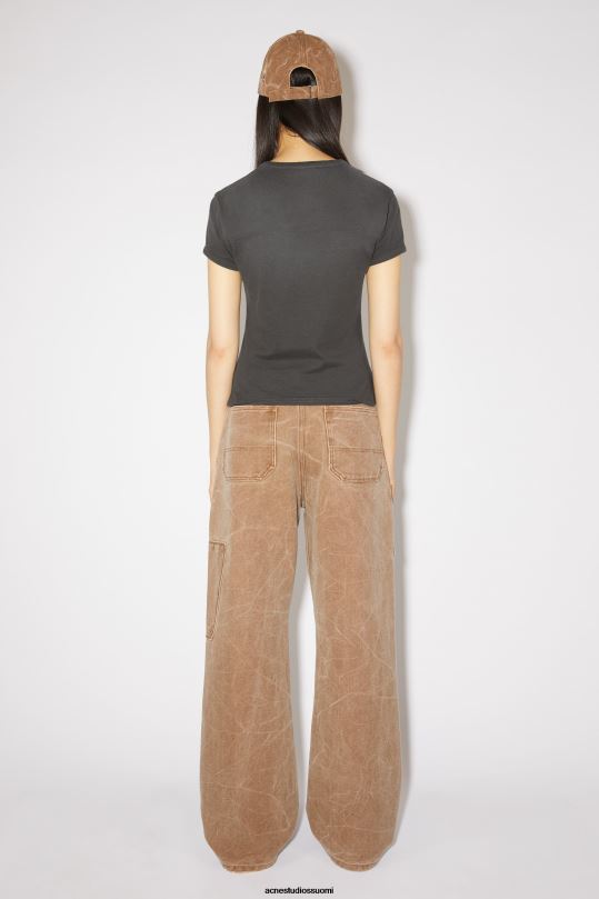 Acne Studios vaatteet hiilen harmaa 0VF2B392 Patch print t-paita - istuva istuvuus unisex