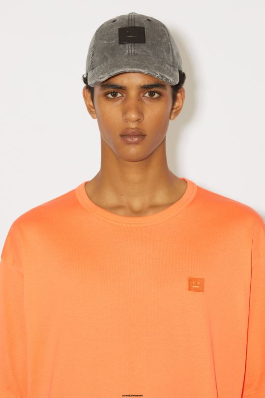 Acne Studios vaatteet mandariini appelsiini 0VF2B1130 pyöreä kaula-aukkoinen t-paita - rento istuvuus unisex