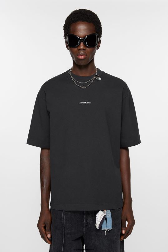 Acne Studios vaatteet musta 0VF2B1018 logollinen t-paita