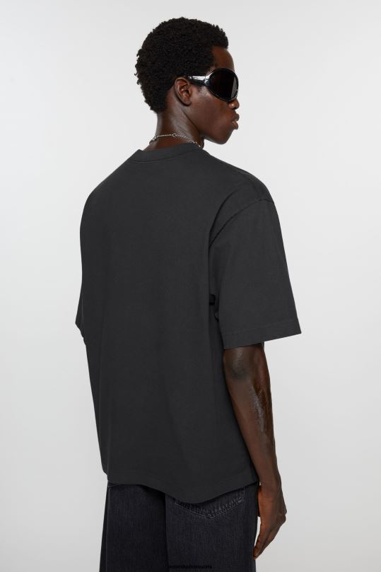 Acne Studios vaatteet musta 0VF2B1018 logollinen t-paita