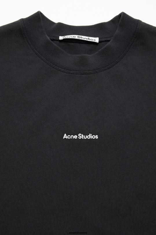 Acne Studios vaatteet musta 0VF2B1018 logollinen t-paita