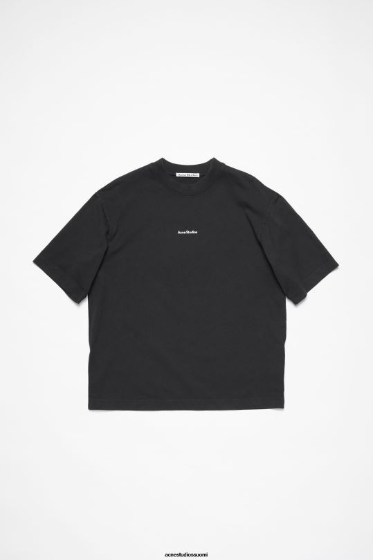Acne Studios vaatteet musta 0VF2B1018 logollinen t-paita