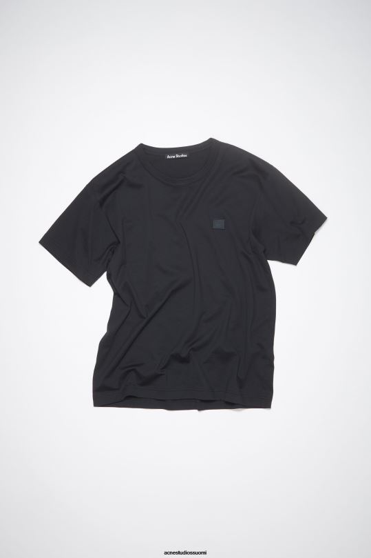 Acne Studios vaatteet musta 0VF2B1024 pyöreä kaula-aukkoinen t-paita - normaali istuvuus unisex