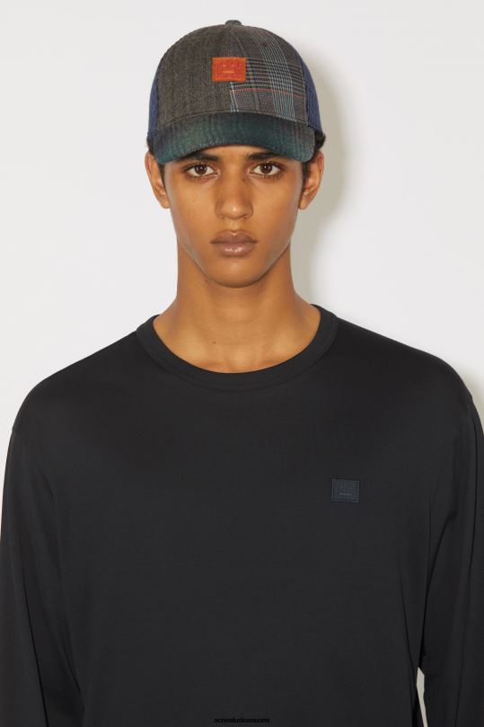Acne Studios vaatteet musta 0VF2B1026 pitkähihainen t-paita - normaali istuvuus unisex