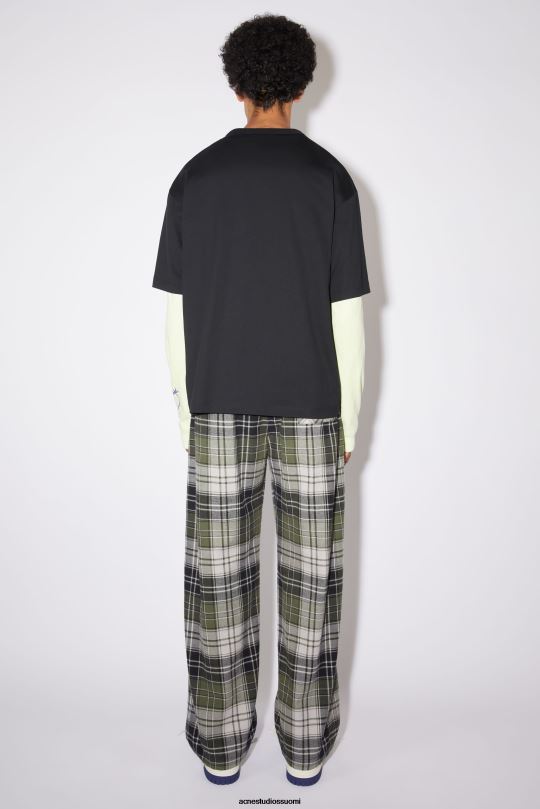 Acne Studios vaatteet musta 0VF2B1031 pyöreä kaula-aukkoinen t-paita - rento istuvuus unisex