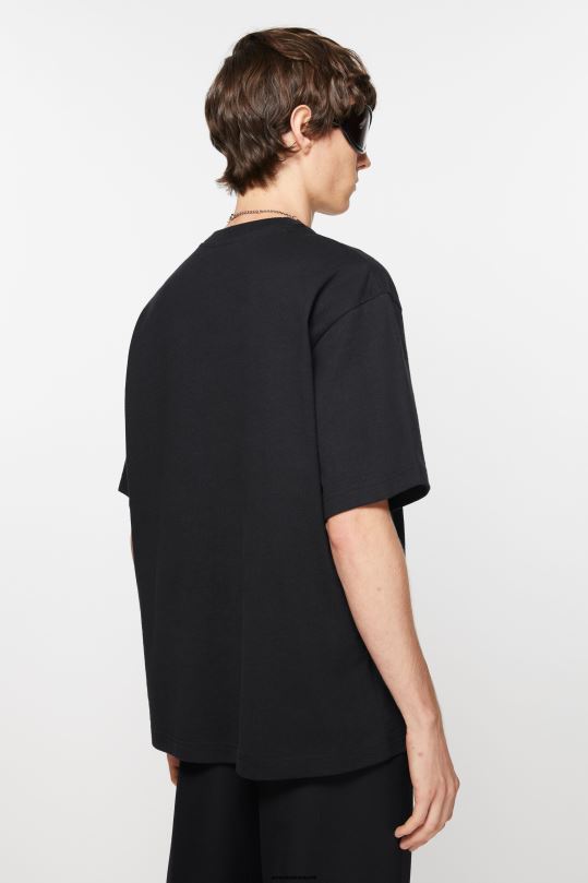 Acne Studios vaatteet musta 0VF2B1088 t-paidan logo