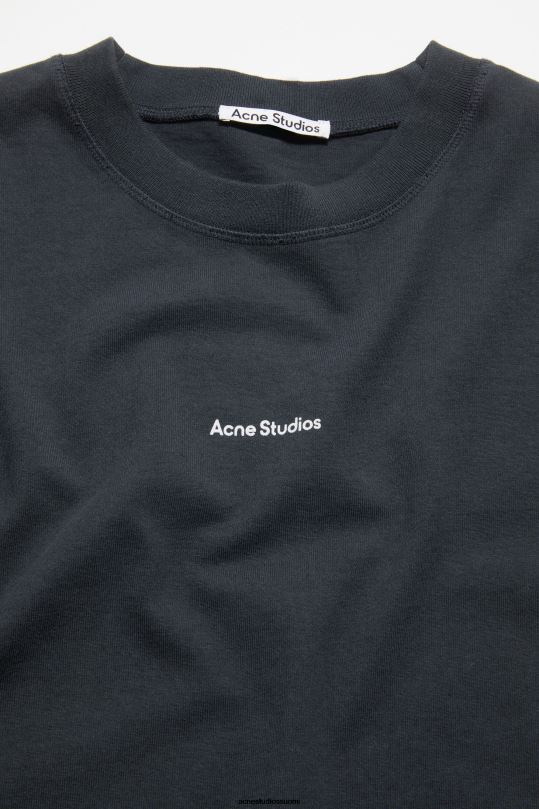 Acne Studios vaatteet musta 0VF2B202 logollinen t-paita