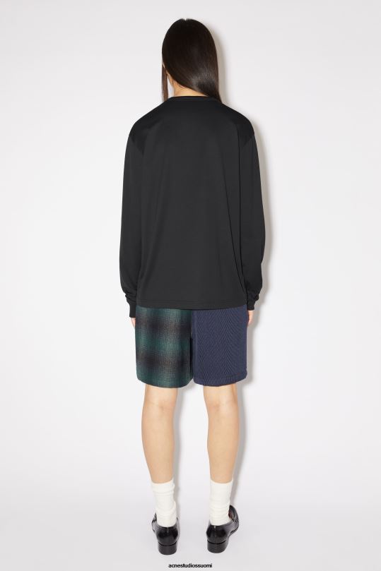 Acne Studios vaatteet musta 0VF2B209 pitkähihainen t-paita - normaali istuvuus unisex