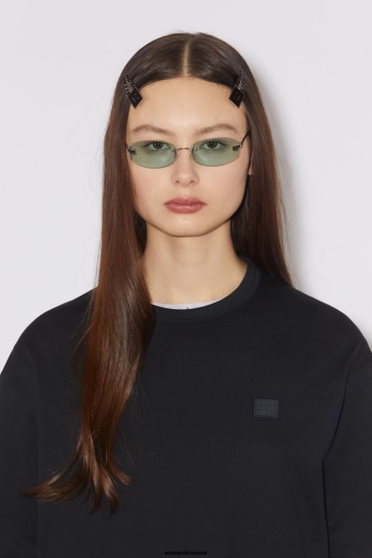 Acne Studios vaatteet musta 0VF2B216 pyöreä kaula-aukkoinen t-paita - rento istuvuus unisex