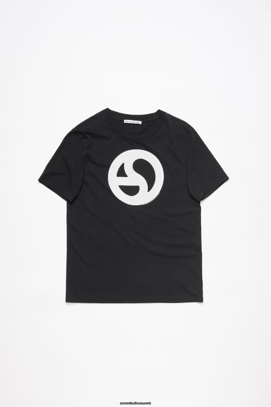 Acne Studios vaatteet musta 0VF2B357 painettu t-paita
