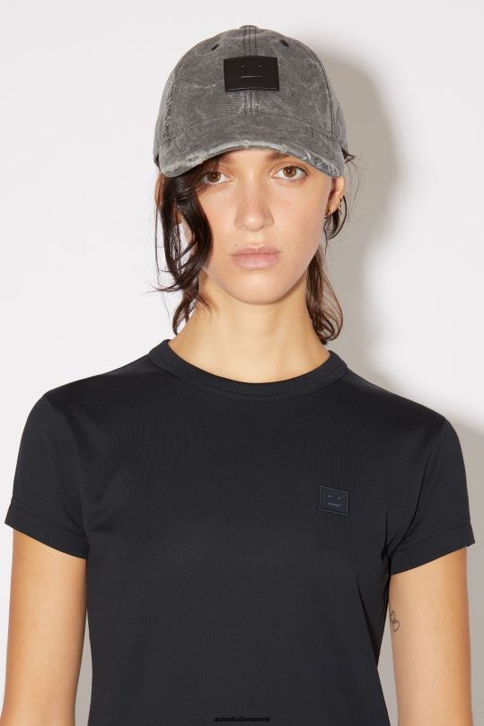Acne Studios vaatteet musta 0VF2B396 pyöreäkauluksinen t-paita - istuva unisex