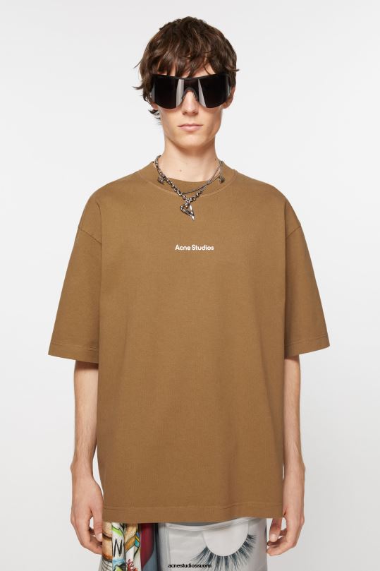 Acne Studios vaatteet muta beige 0VF2B1089 t-paidan logo
