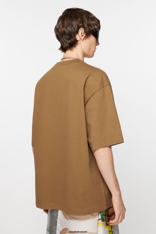 Acne Studios vaatteet muta beige 0VF2B1089 t-paidan logo