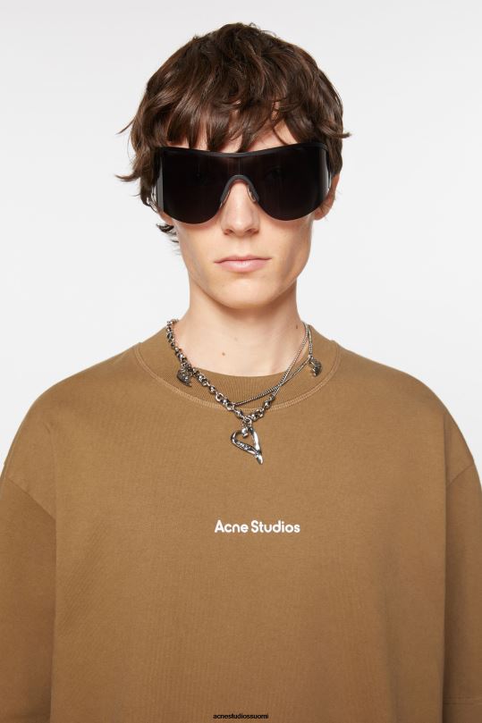 Acne Studios vaatteet muta beige 0VF2B1089 t-paidan logo