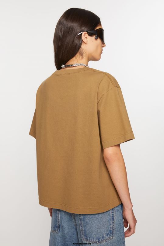Acne Studios vaatteet muta beige 0VF2B364 t-paidan leimalogo