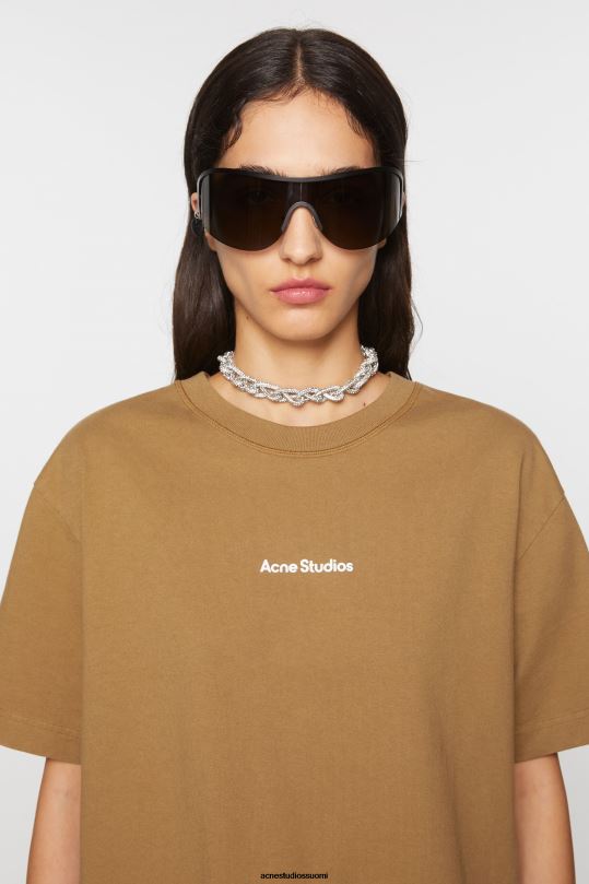 Acne Studios vaatteet muta beige 0VF2B364 t-paidan leimalogo