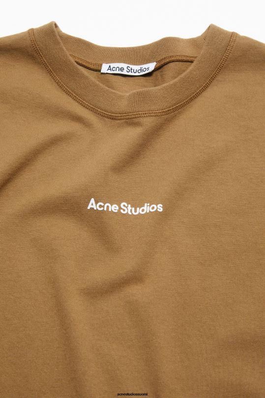 Acne Studios vaatteet muta beige 0VF2B364 t-paidan leimalogo