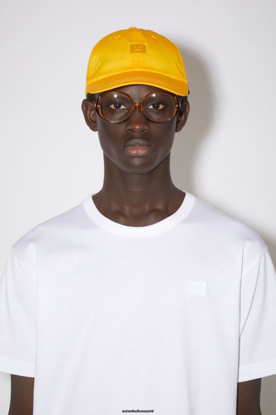 Acne Studios vaatteet optinen valkoinen 0VF2B1011 pyöreäkauluksinen t-paita - normaali istuvuus unisex