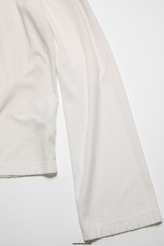 Acne Studios vaatteet optinen valkoinen 0VF2B1015 logollinen t-paita - rento istuvuus