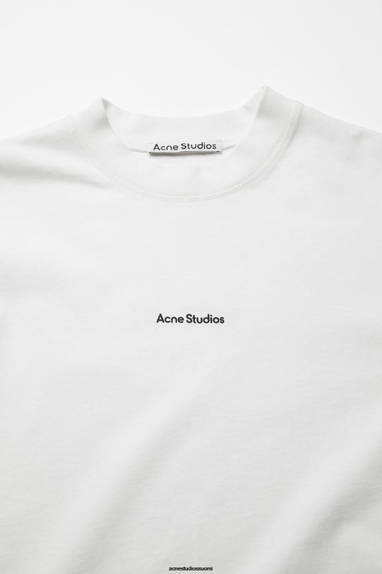 Acne Studios vaatteet optinen valkoinen 0VF2B1017 logollinen t-paita