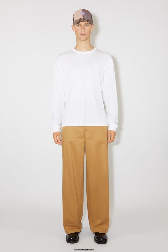 Acne Studios vaatteet optinen valkoinen 0VF2B1025 pitkähihainen t-paita - normaali istuvuus unisex