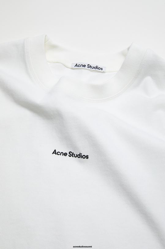 Acne Studios vaatteet optinen valkoinen 0VF2B201 logollinen t-paita