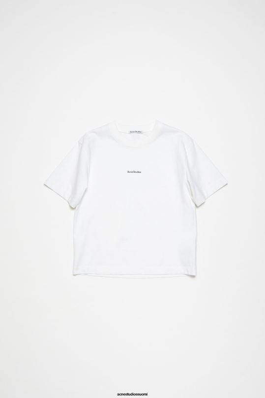 Acne Studios vaatteet optinen valkoinen 0VF2B201 logollinen t-paita