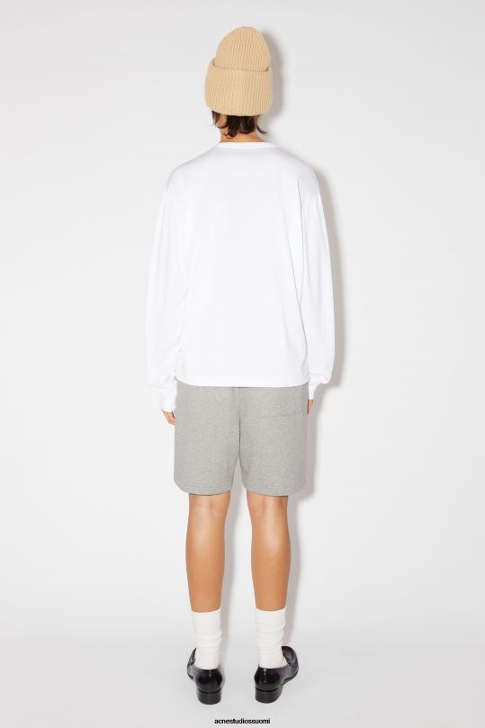 Acne Studios vaatteet optinen valkoinen 0VF2B208 pitkähihainen t-paita - normaali istuvuus unisex